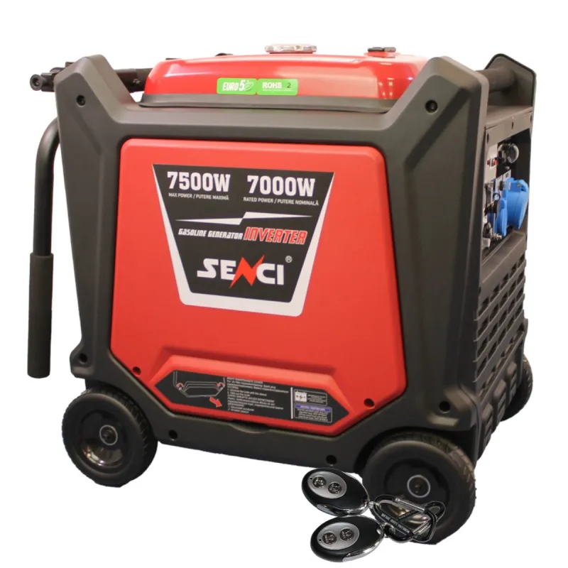 Generator inverter SENCI SC8000iE putere maxima 7.5 kW 230V pornire electrica insonorizat