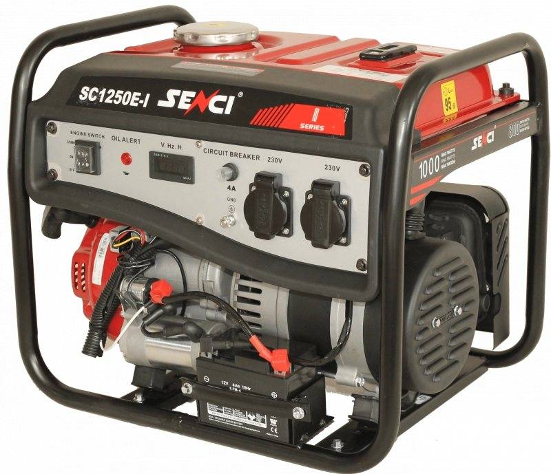 Generator de curent SENCI SC1250E-LITE putere maxima 1,0 kW 230V pornire electrica