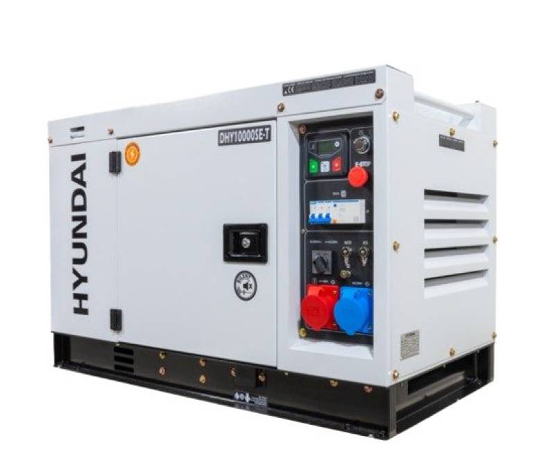 Generator de curent trifazat cu motor diesel Hyundai DHY-10000SE-T