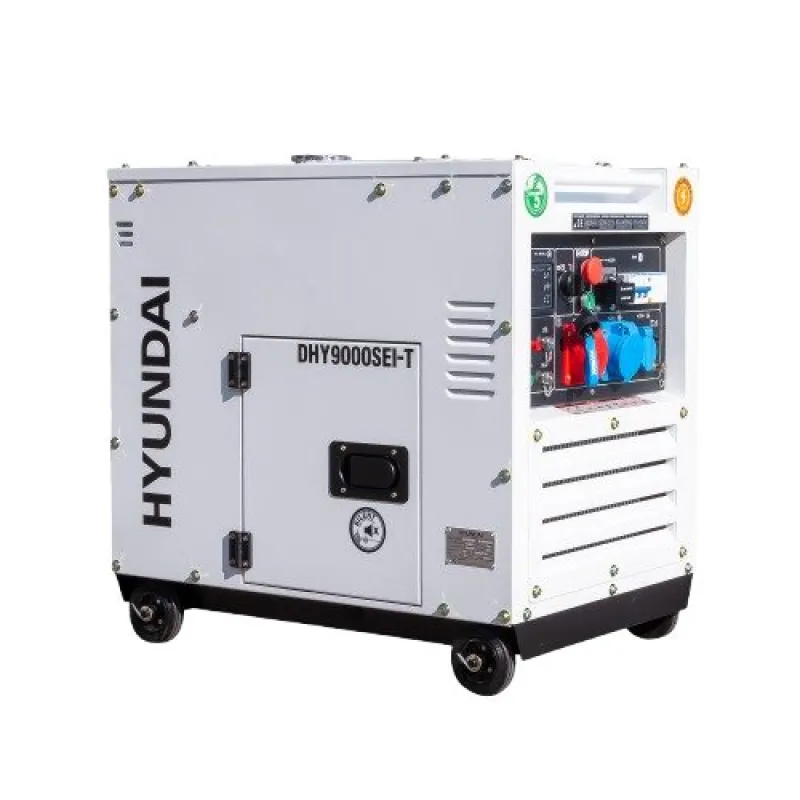 Generator de curent inverter trifazat cu motor diesel Hyundai DHY-9000SEi-T
