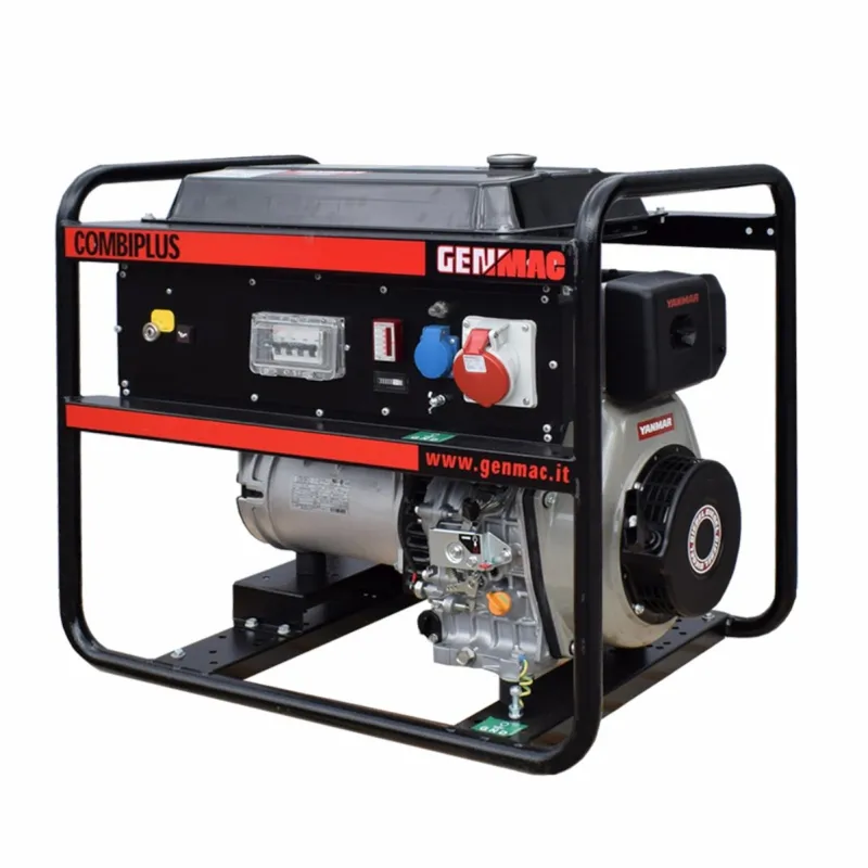 Generator de curent GENMAC CombiPlus G6500YEO putere maxima 6,6 kVA/400V motor Yanmar L100