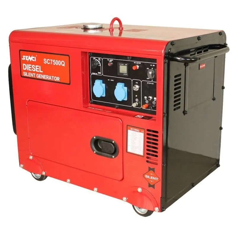 Generator insonorizat SENCI SCD7500Q putere maxima 6 kVA 230V motor Diesel