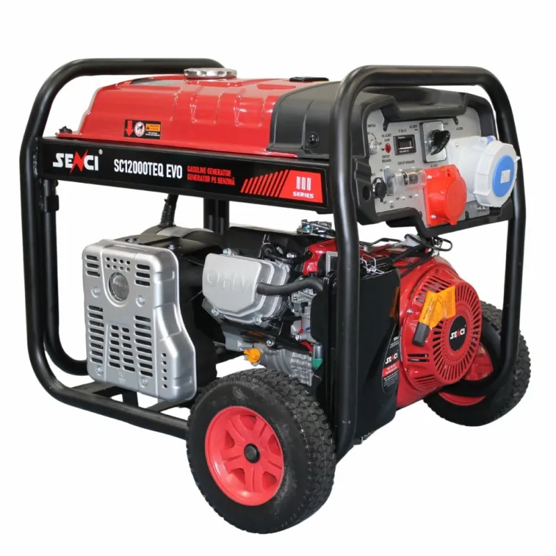 Generator de curent SENCI SC12000TEQ EVO P.max=9.5kW 230V/400V, roti si manere incluse