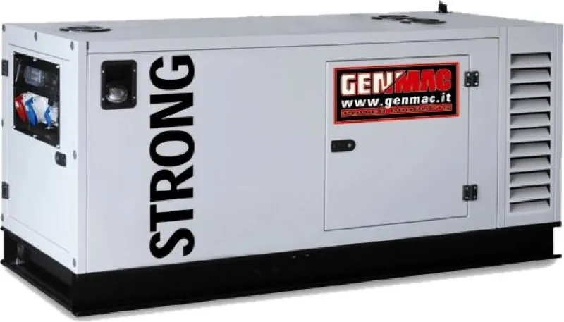 Generator insonorizat Genmac Strong G50IS putere maxima 55 kVA 400V motor Iveco