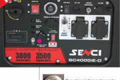Generator inverter SENCI SC4000iE-O putere maxima 3.8 kW 230V pornire electrica insonorizat